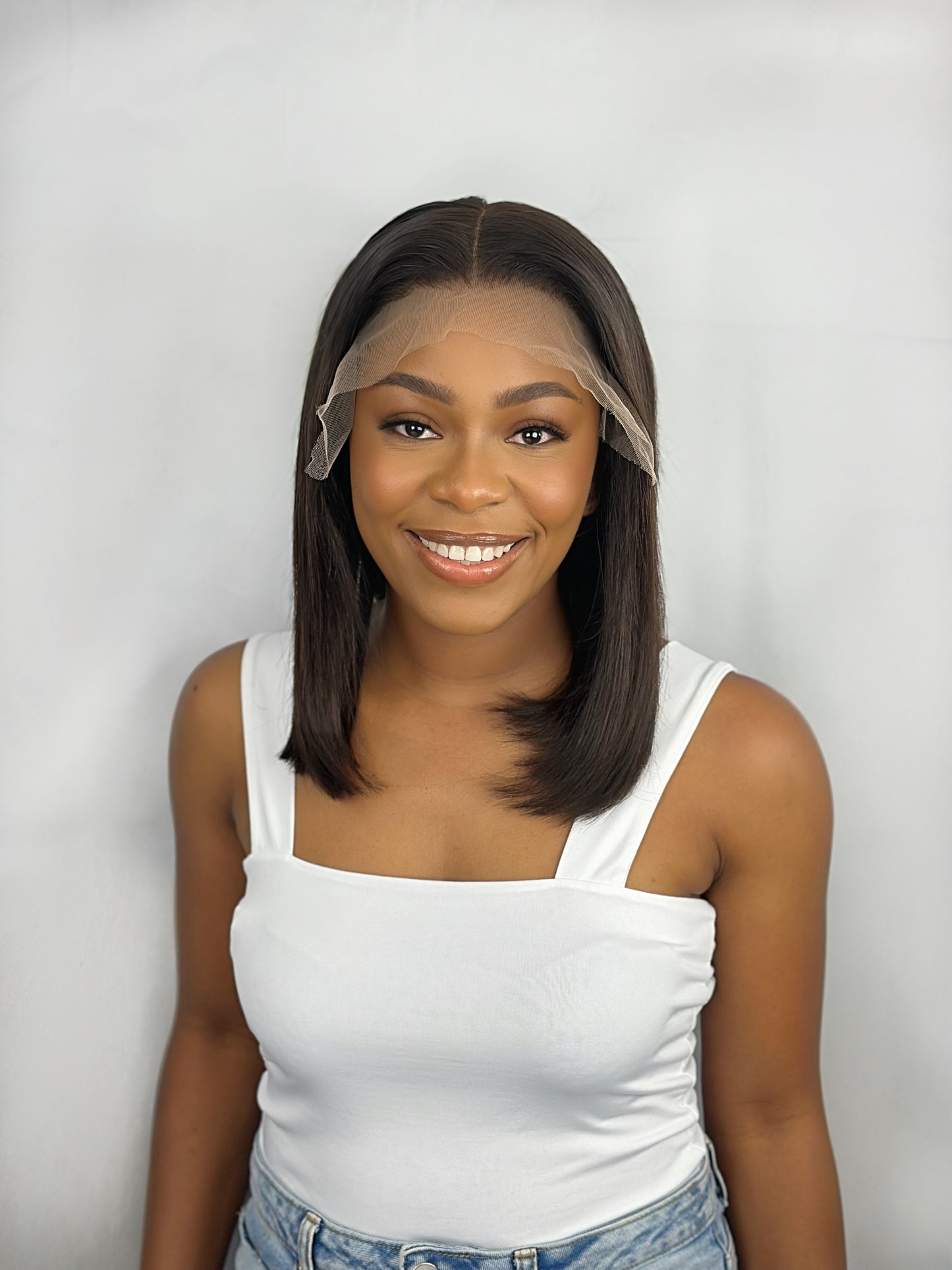 12A Raw Hair Bob Wig – 6x8 HD Lace Closure Black 12 inches 250% density