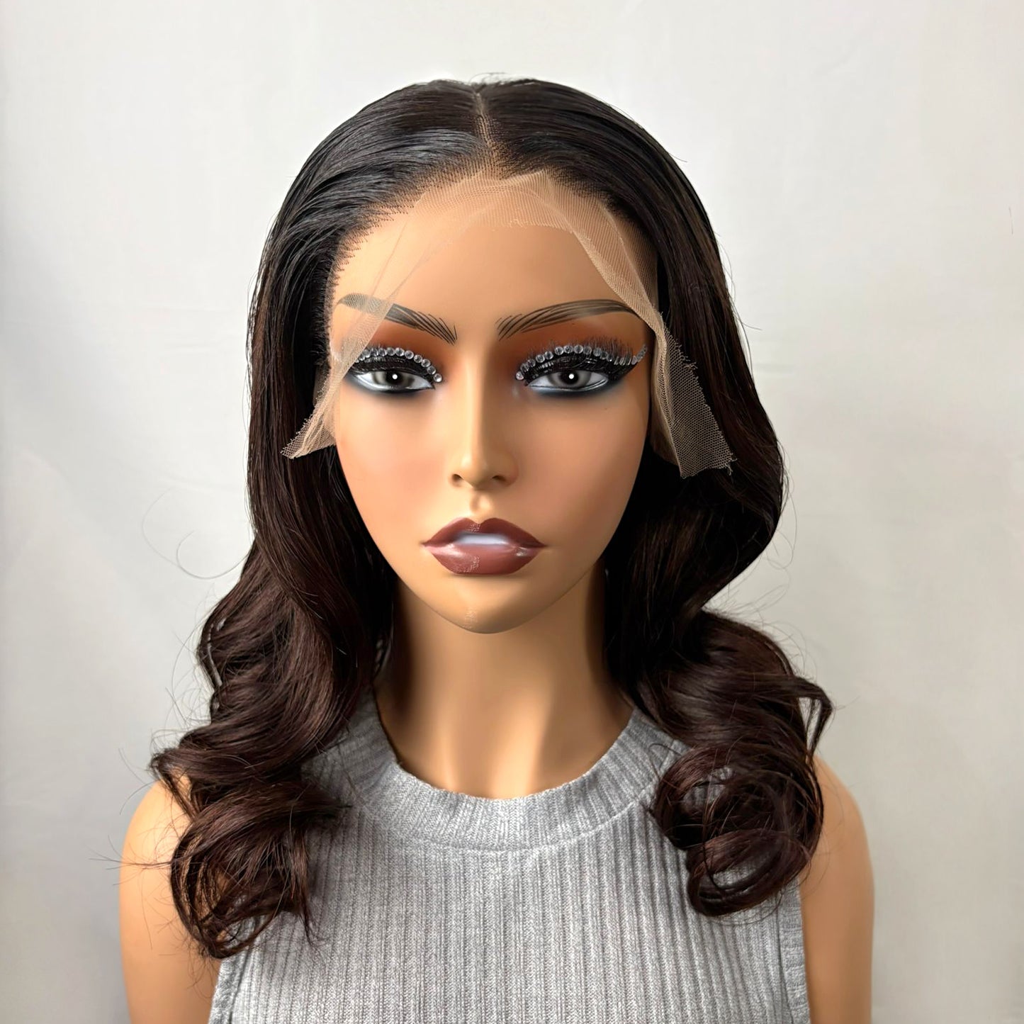 Curly 12A Raw Hair Pre-Styled 6x8 Closure HD Lace Wig – 14 inches, 300 %density