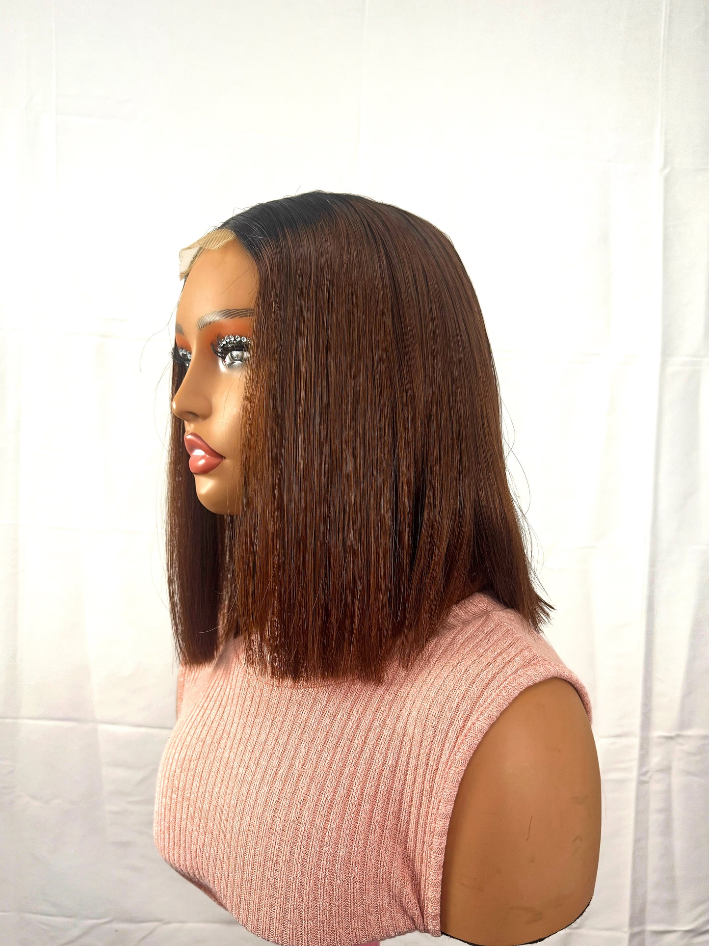 Virgin hair Bob wig-10 Inches , 2x6 lace 200% Density