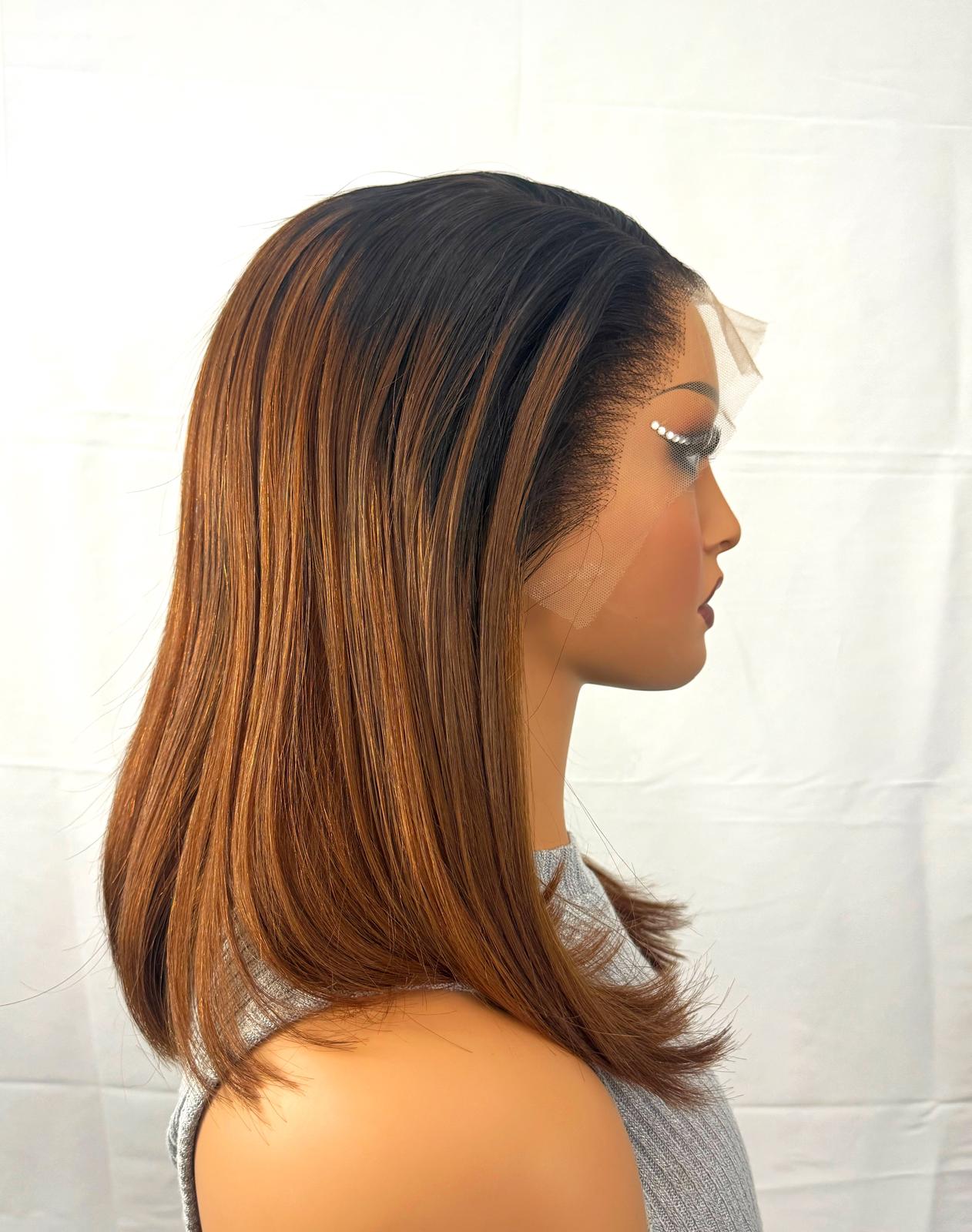 12A Raw Hair Bob Wig -12 Inches 13x4 HD Lace Frontal, 300% Density