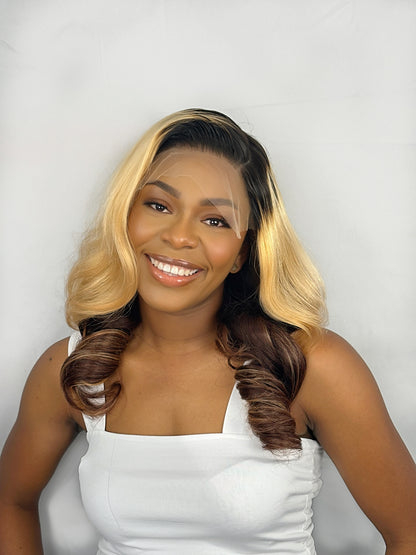 12A Raw Hair Wig – Customized Color 6x8 HD Lace 18 Inches 300% Density