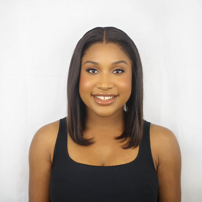 Bob 12A Raw Hair Pre Cut 13x4 HD Lace Center Part Wig - 12 Inches  200% Density