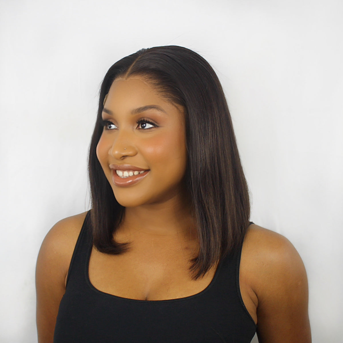 Bob 12A Raw Hair Pre Cut 13x4 HD Lace Center Part Wig - 12 Inches  200% Density