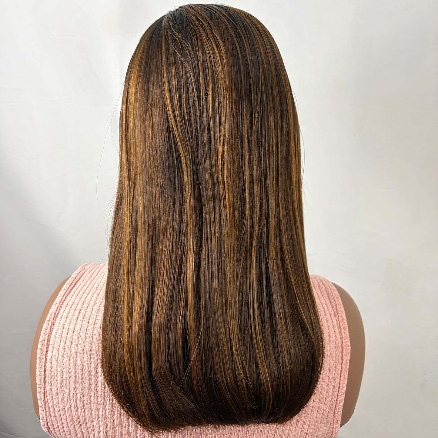 Bob 12A Raw Hair Highlight Customized Colour Wig C  part – 14 inches, 13x4 200 % density.