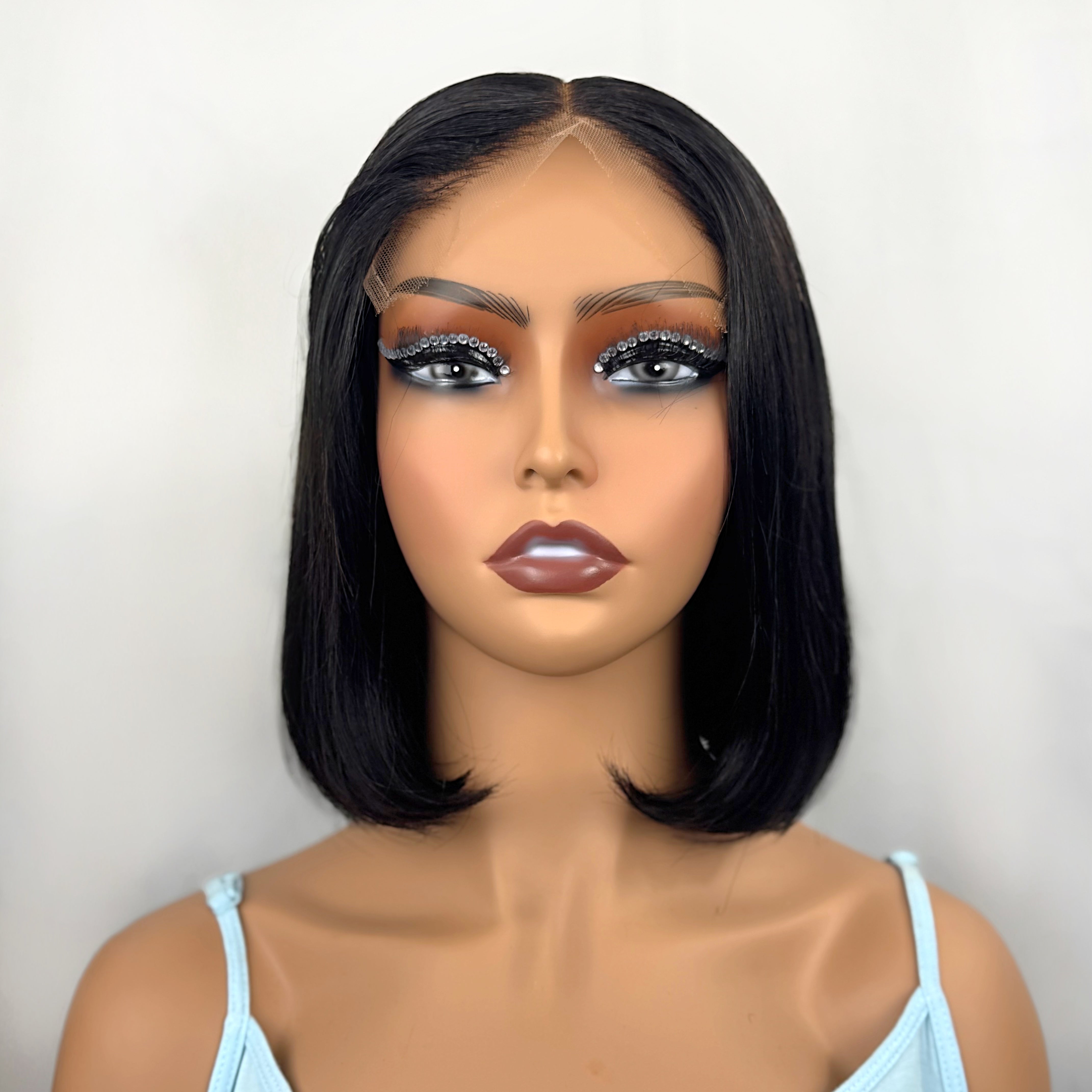 Premium 6x6 HD Lace Closure Wig – Center Part, 10 Inches, 200% Density ...