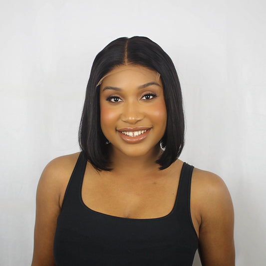 Virgin Hair 6x6 HD Lace Closure Wig – 10 Inches, 200% Density