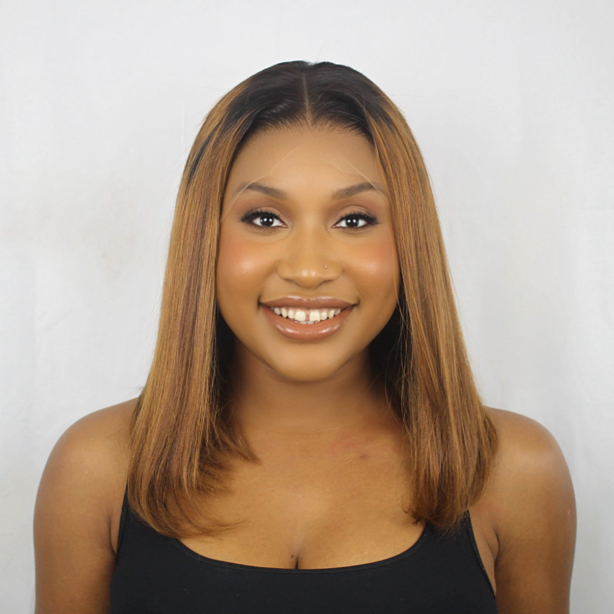 13x4 HD Lace Center Part Wig – 14 Inches, 200 % Density, Custom Color