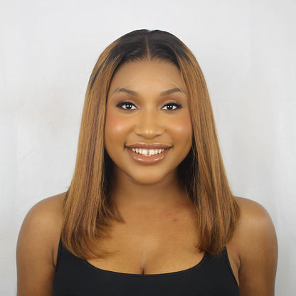 13x4 HD Lace Center Part Wig – 14 Inches, 200 % Density, Custom Color