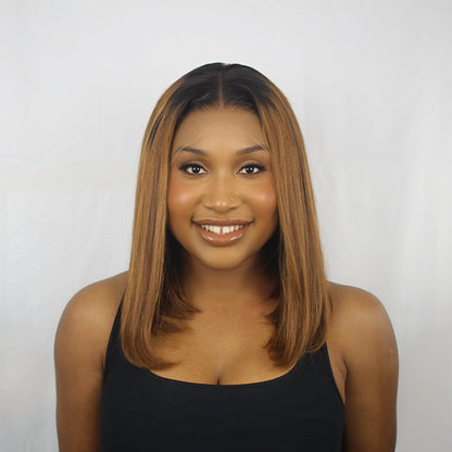 13x4 HD Lace Center Part Wig – 14 Inches, 200 % Density, Custom Color