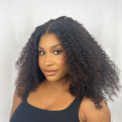 12A Raw Hair Curly Deep 6x8 HD Lace Glueless Wig - 16 Inches 250% Density