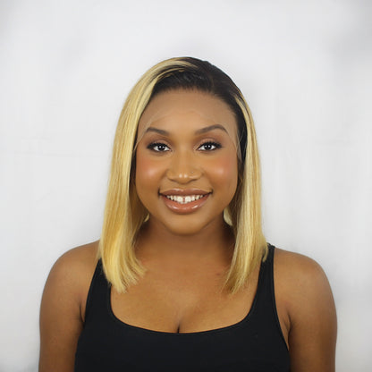 12A Raw hair  Bob 13x4 HD Lace Side Part Wig – 12 Inches, 200 % Density