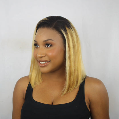 12A Raw hair  Bob 13x4 HD Lace Side Part Wig – 12 Inches, 200 % Density