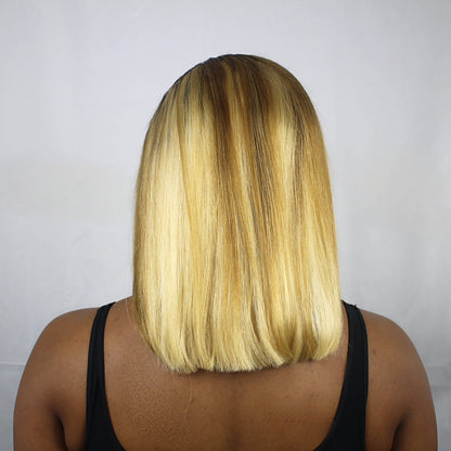 12A Raw hair  Bob 13x4 HD Lace Side Part Wig – 12 Inches, 200 % Density